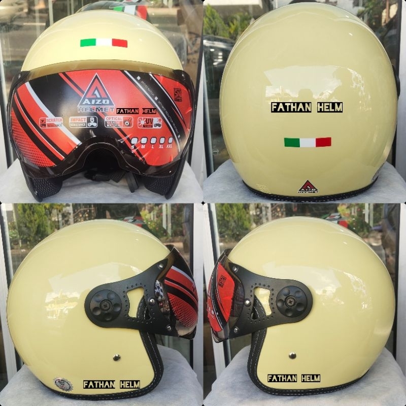 HELM PILOT ITALY PREMIUM ORIGINAL BY AIZO SNI(Free BUBBLE WRAP+KARDUS)