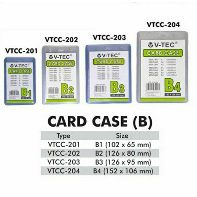 

V tec ID card case isi 20 lembar B1 B2 B3 B4 A1 A2 A3