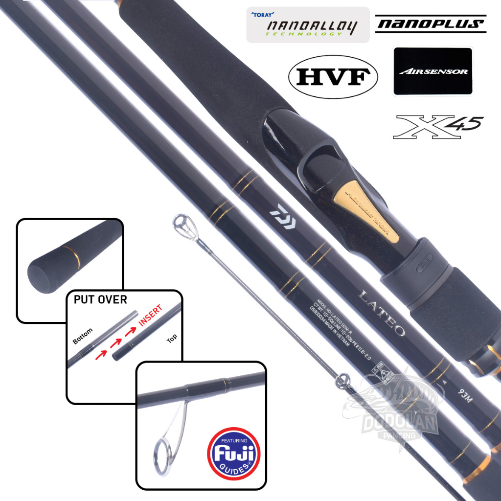Joran Daiwa Lateo 93M 100MH | Shore Jigging | Sea Bass Dodolan Pancing