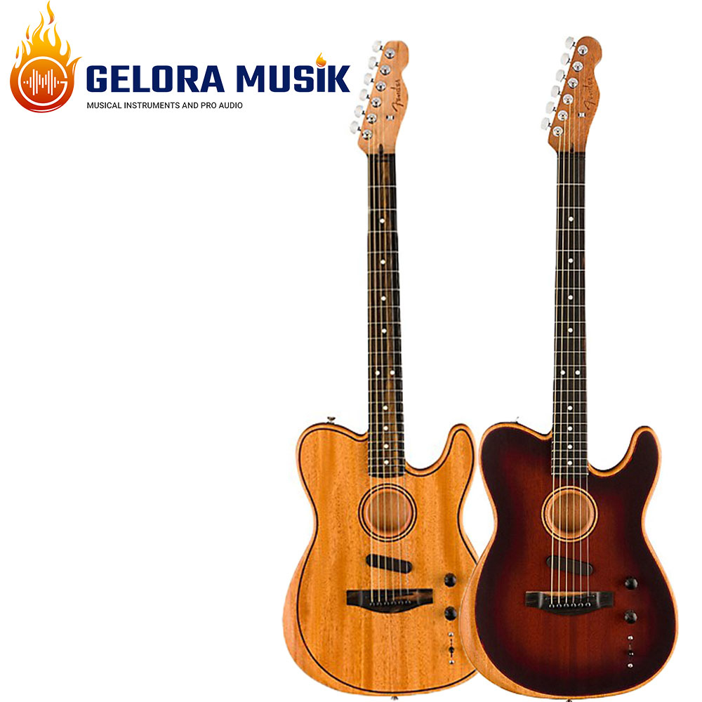 Gitar Akustik Fender American Acoustasonic Telecaster All Mahogany w/Bag, Ebony FB,