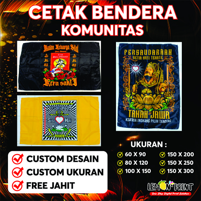 BENDERA PRINTING / BENDERA CUSTOM / BENDERA PENCAK SILAT / BENDERA PSHT / BENDERA IKS