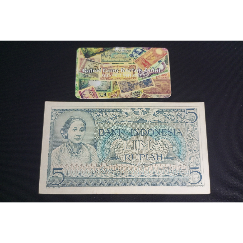 UANG KERTAS JADUL 5 RUPIAH KEBUDAYAAN 1952