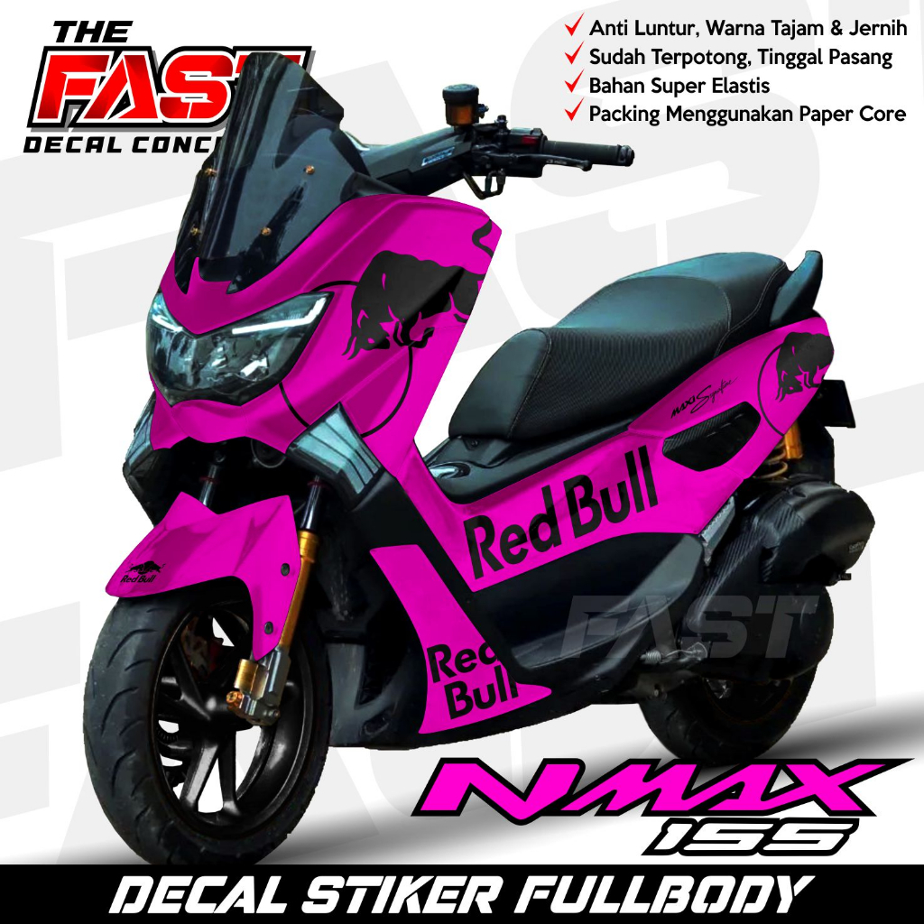 TERBARU Decal Sticker Variasi Fullbody Nmax 155 Old - Dekal Stiker Nmax Lama Redbull