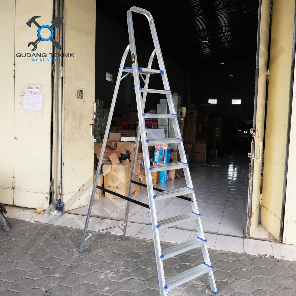 Tangga Rumah Aluminium Lipat 9 Step MOLLAR / Household Ladder 9S Tangga Aluminium Serbaguna Lipat 9S
