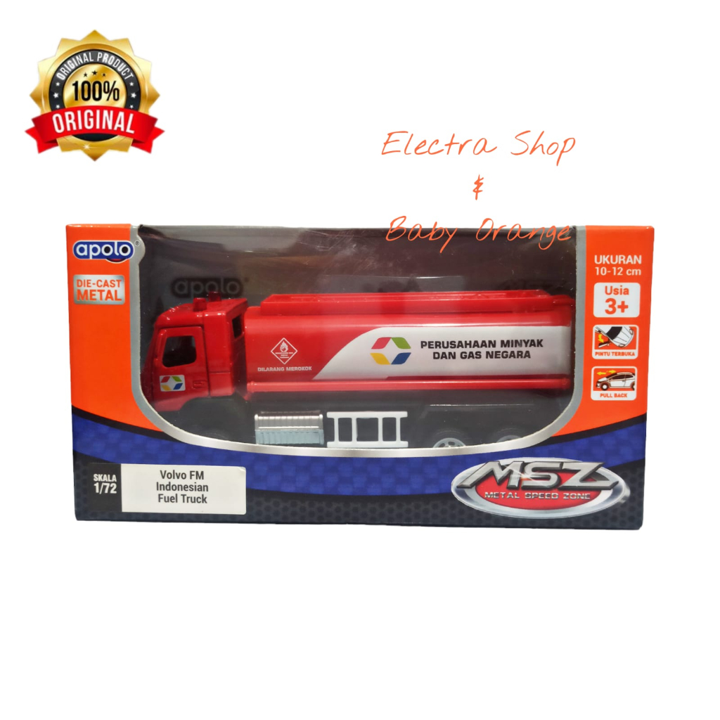 Mainan Mobil Truk Tangki Pertamina Diecast Truck Apolo Minyak dan Gas