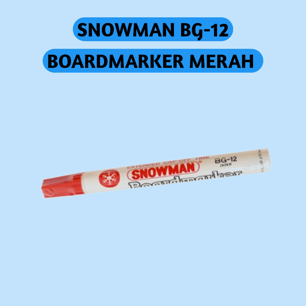 

Snowman Spidol Whiteboard Papan Tulis Non Permanen Merah