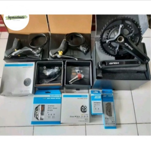 N. Groupset Shimano GRX RX 810 2 x 11 speed | group set sepeda Gravel