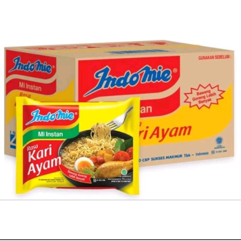 

Indomie instant rasa Kari Ayam isi 40 pcs 1 Dus