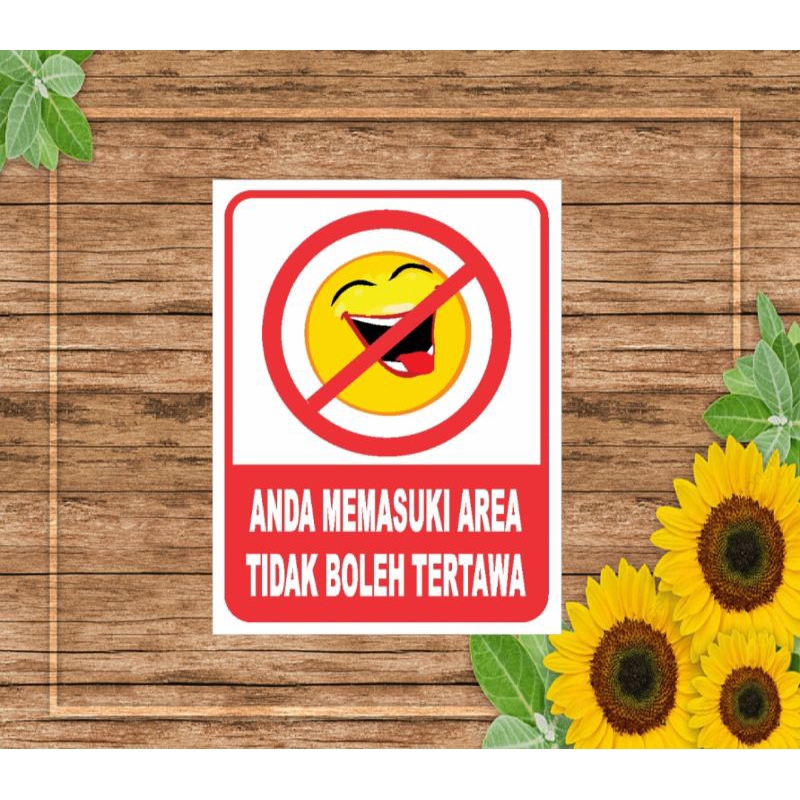 

stiker dilarang tertawa