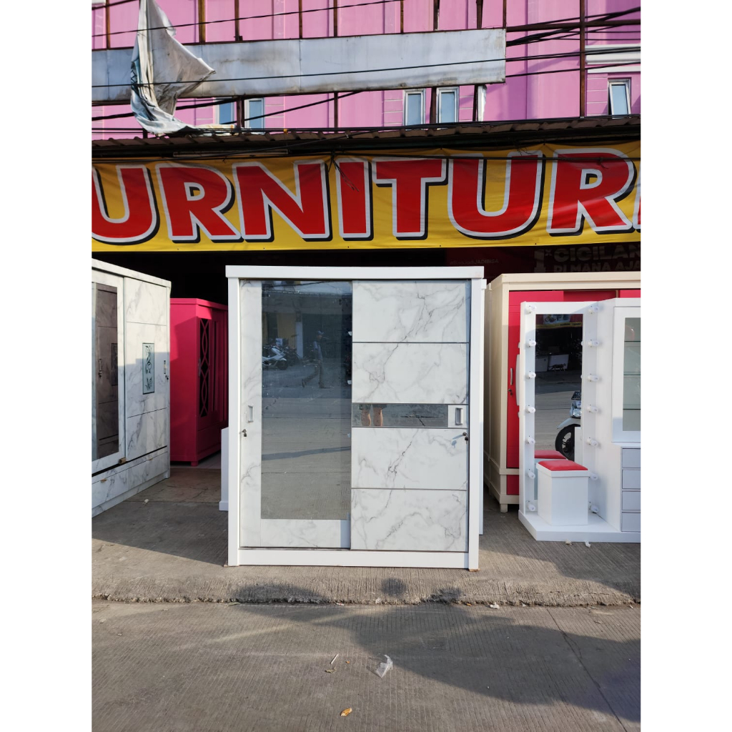 Lemari 2 pintu jumbo multiplek / lemari pakaian