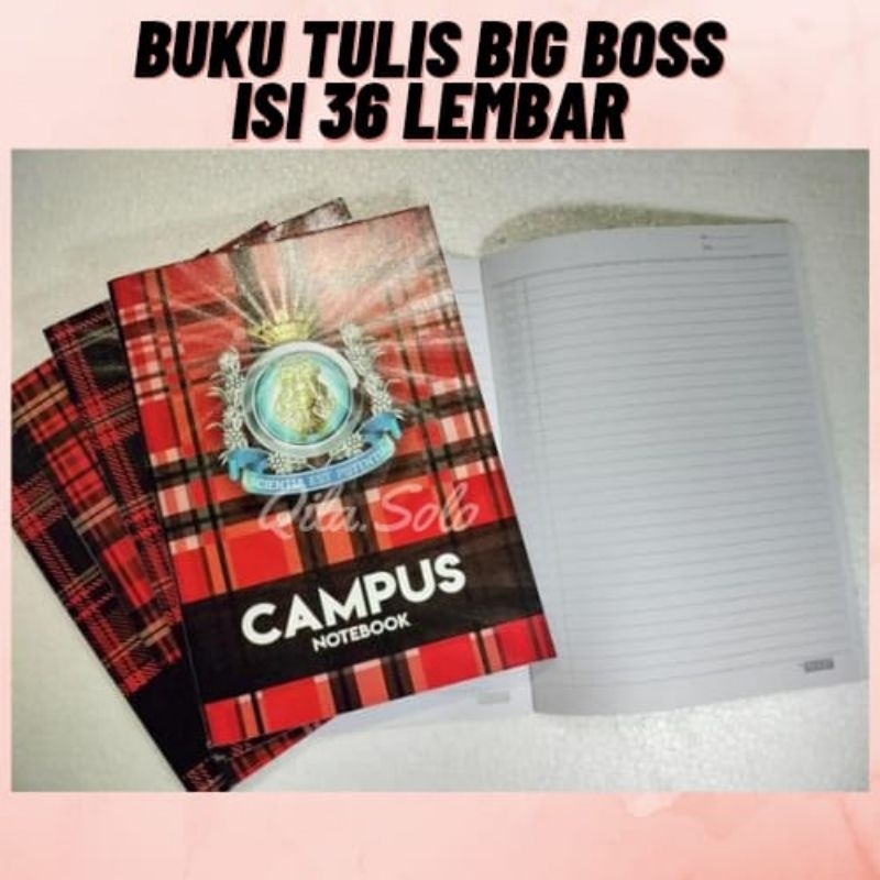 

BUKU TULIS BOXY SIDU BIG BOSS CAMPUS ISI 36 LEMBAR 1O BUKU(ORIGINAL PRODUK)