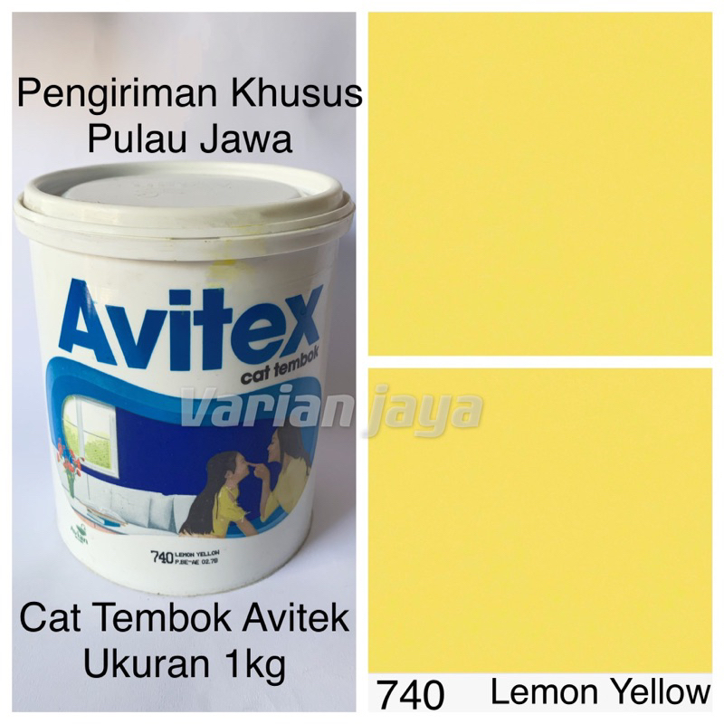 Cat Tembok Kuning 1kg Avitex Lemon Yellow 740