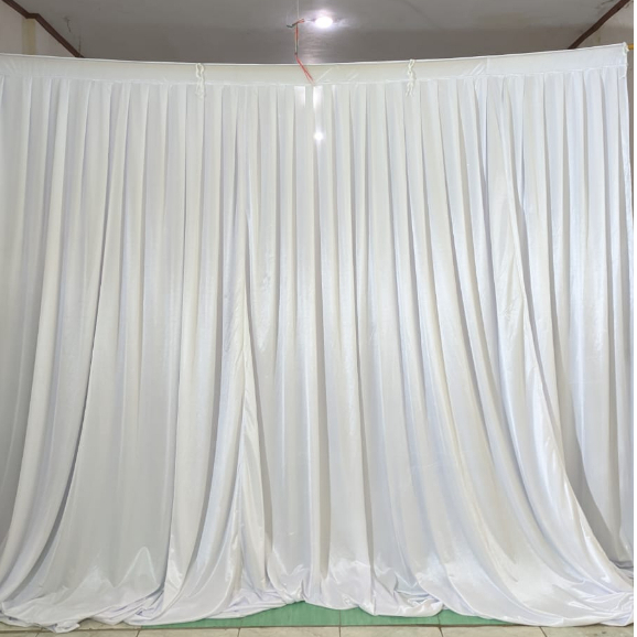 JAHIT RAMPEL KAIN DEKORASI 3x3 / BACKDROP UKURAN 3x3 / BACKDROP LAMARAN, PANGGUNG / KAIN ABUTAY