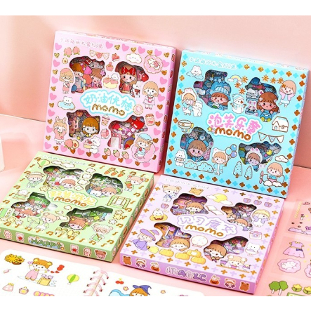 

JUNSHOP Sticker Waterproof Sticker Momo Dapat Box Isi 100 Lembar || Sticker Momo Cute Aesthetic Waterproof