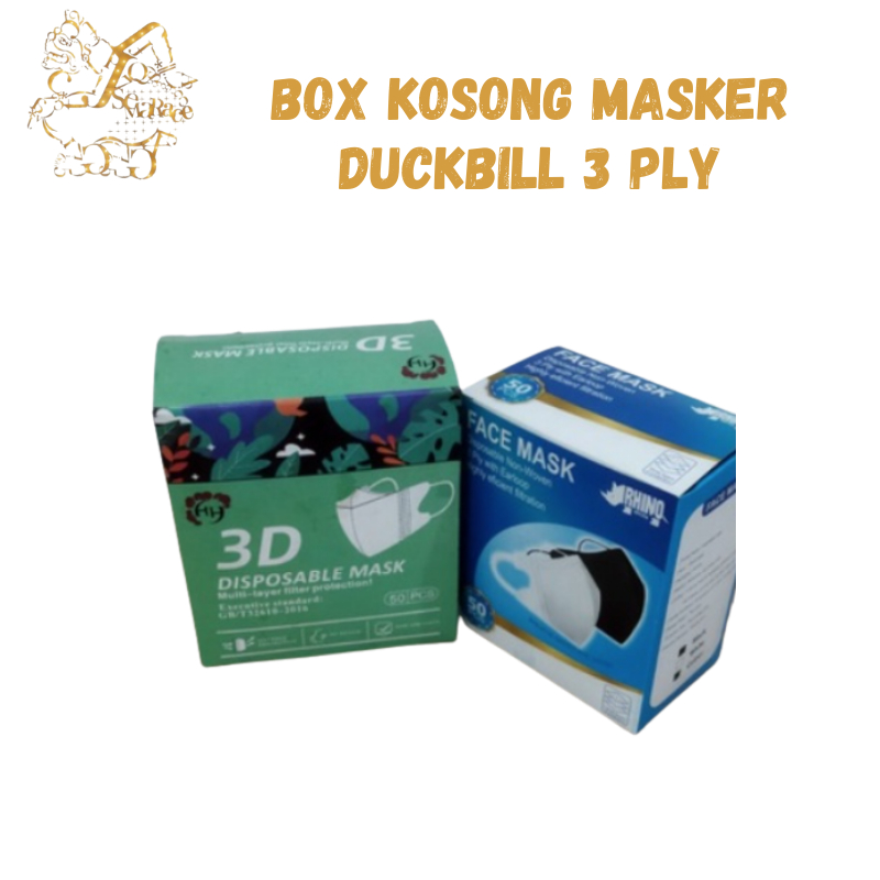 BOX KOSONG MASKER DUCKBILL 3 PLY