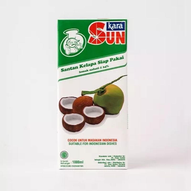 

Sun Kara Santan Kelapa Siap Pakai 1L