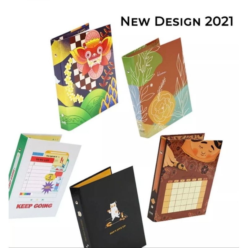 

New Multiring Binder Bantex A5 20 Ring Motif Fancy