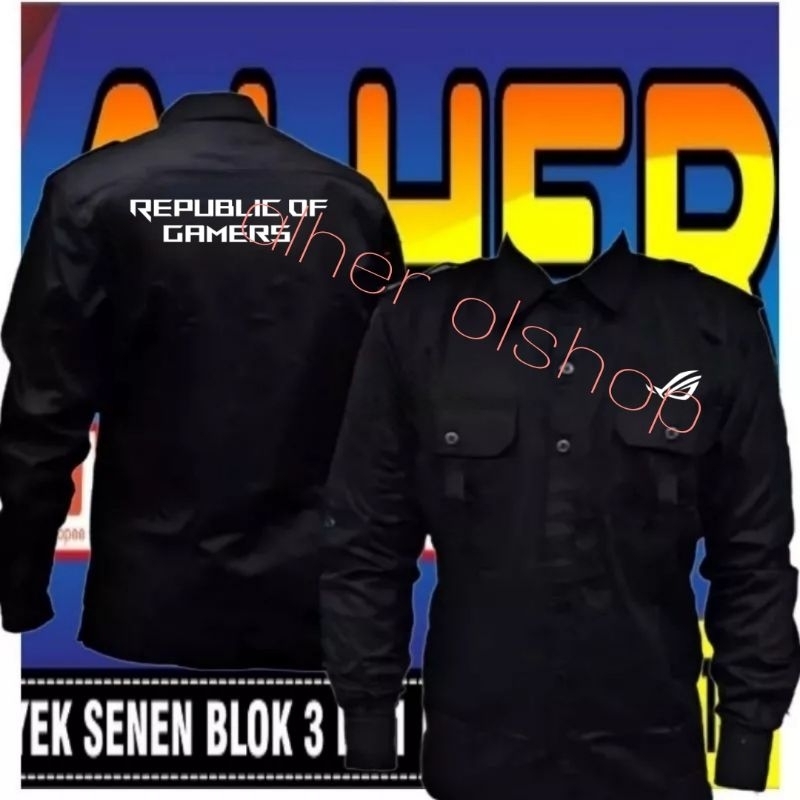kemeja rog baju rog kemeja gamers baju gamers kemeja republik of gamers baju republik of gamers keme