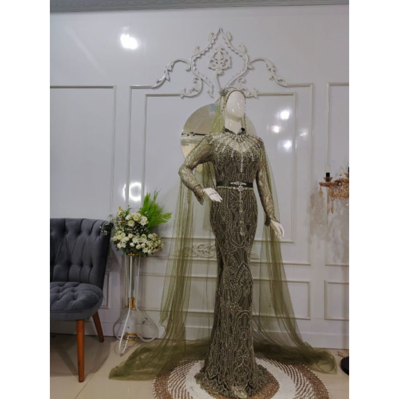 kebaya pengantin modern slim dress