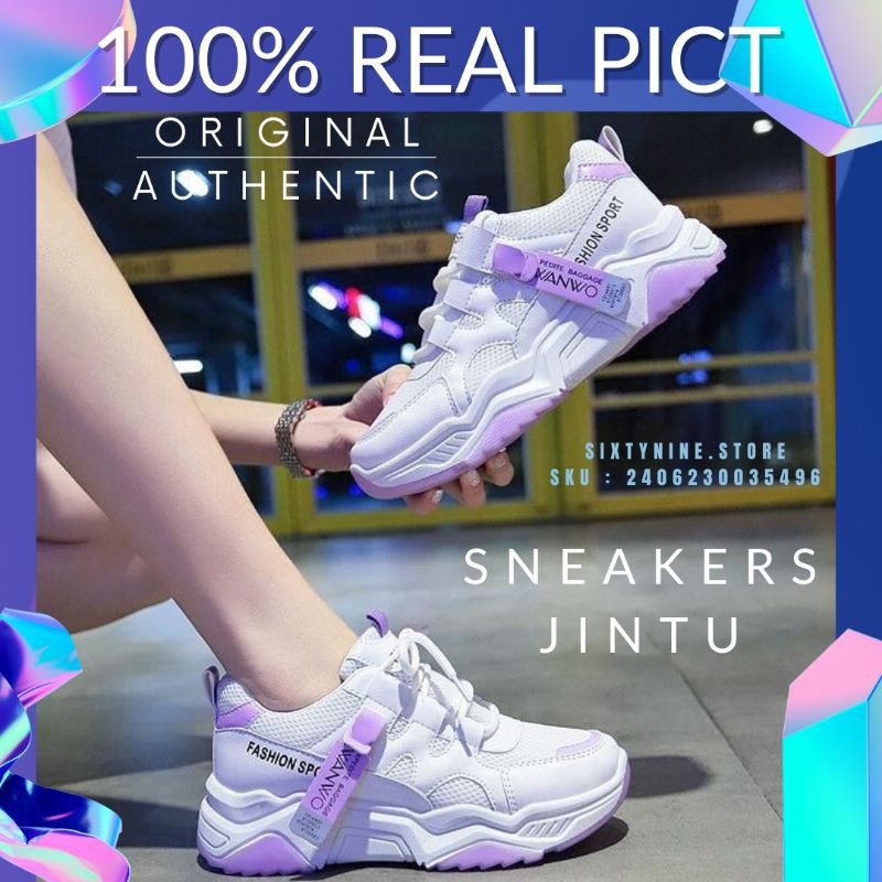 Original Sepatu Sneakers JINTU Wanita Korea Style Authentic