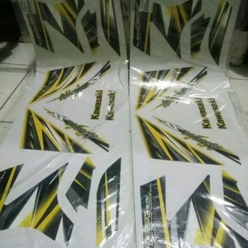 striping Kawasaki ninja ss kuning original