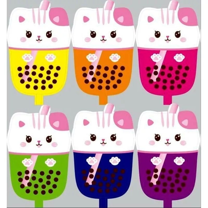 BOBA ANGEL CAT ( Balon gas /Foil /Terbang/Karakter)