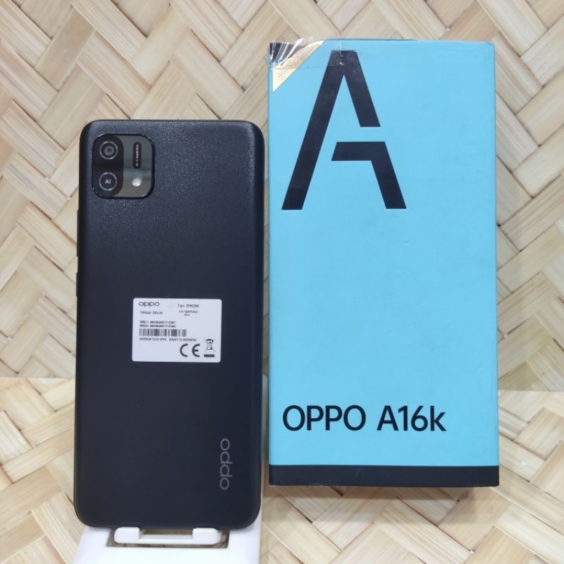 Oppo A16K 4/64GB Handphone Second Fullset Batangan Original bergaransi IMEI terdaftar