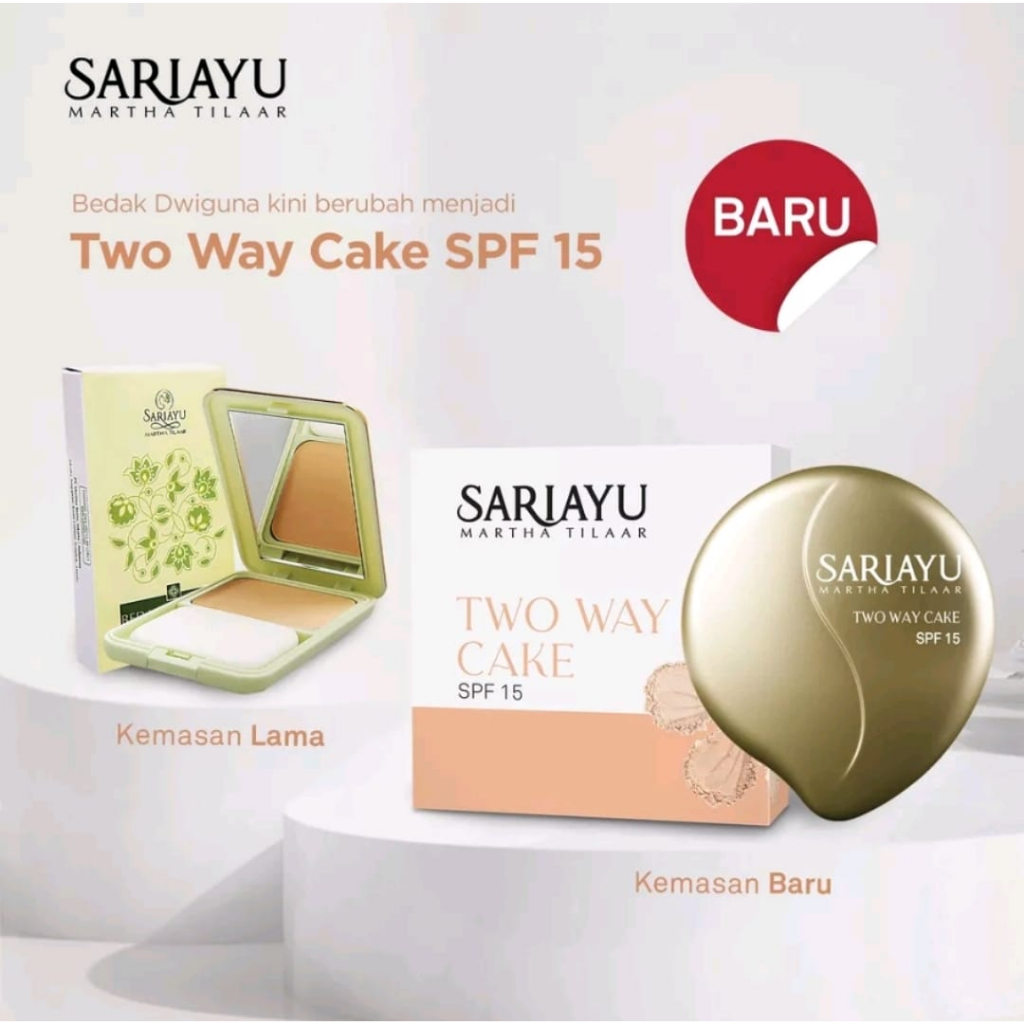 Sariayu Bedak Dwiguna Two Way Cake SPF 15 Bedak / Refill