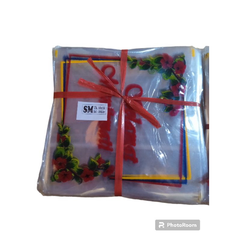 Plastik selamat menikmati 18 x18 isi 50 lembar