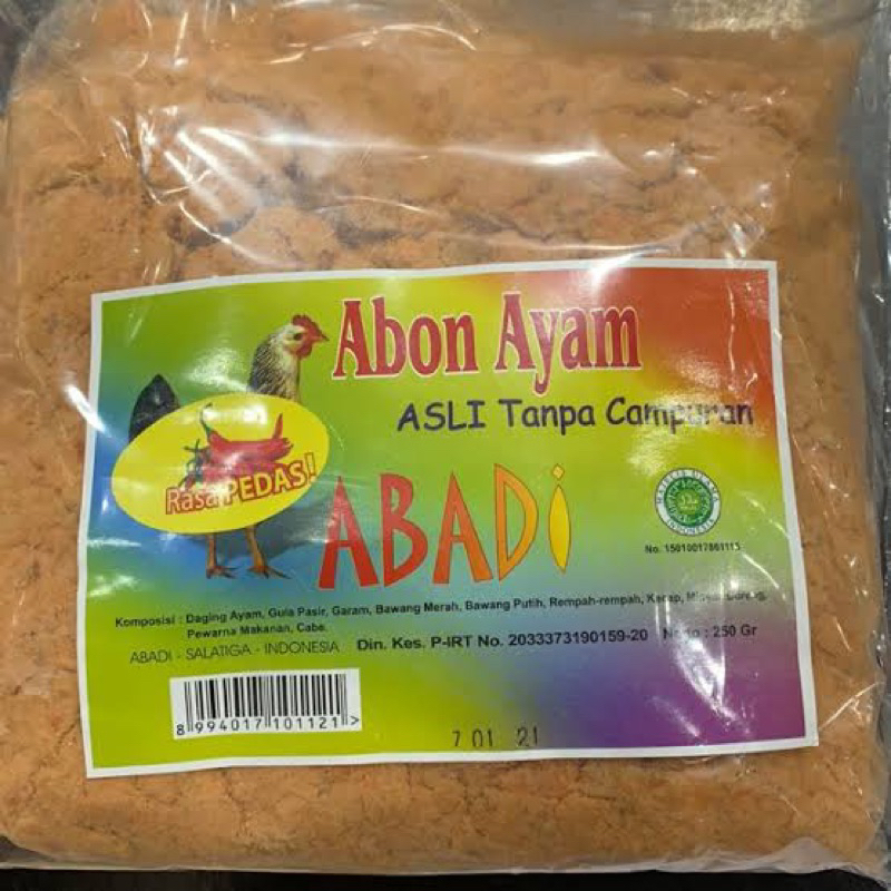 

Abon Ayam Abadi Pedas 100gr (repack)