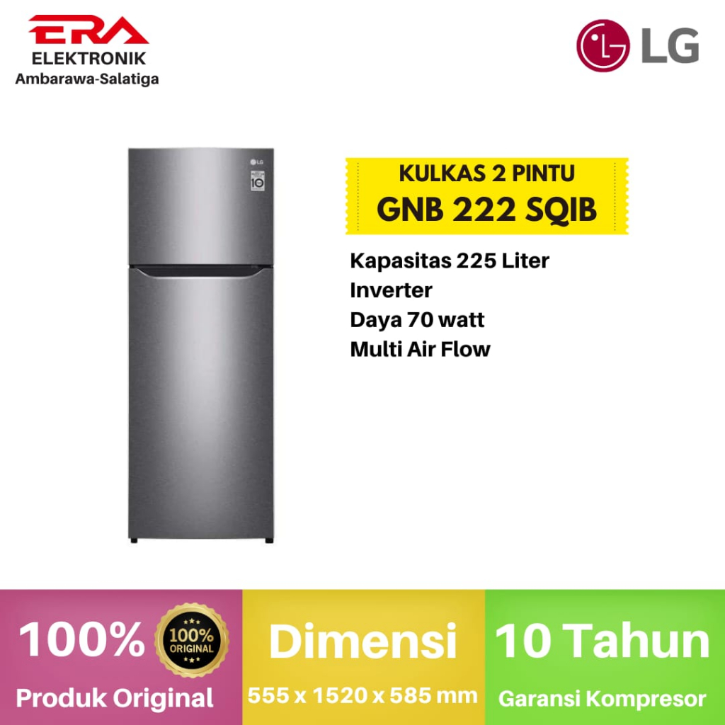 LG GNB 222 SQIB / GNB222SQIB Kulkas 2 Pintu