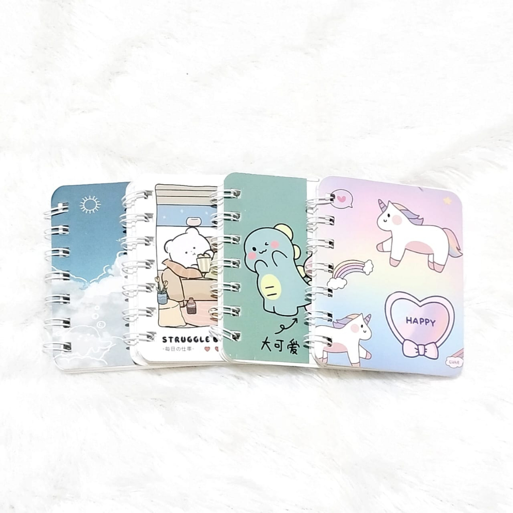 

Notebook mini notebook ring lembar A7 buku tulis saku notebook kartun lucu