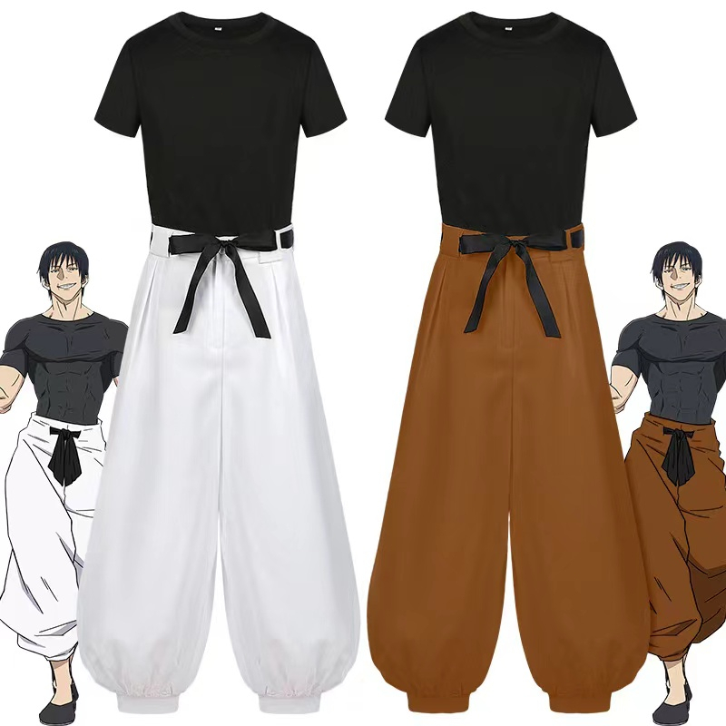 Jujutsu Kaisen cosplay costume Fushiguro Toji cosplay shirt and pants and wig