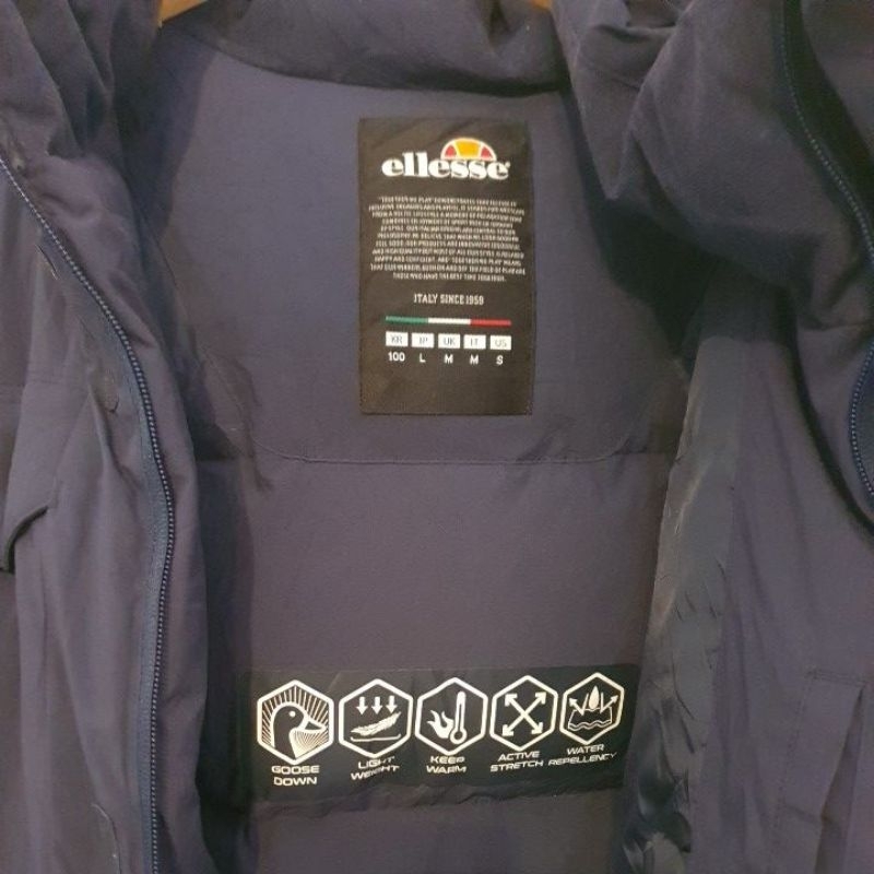 Jaket Ellesse Goose Down Navy LD 120 LP 74 Like New