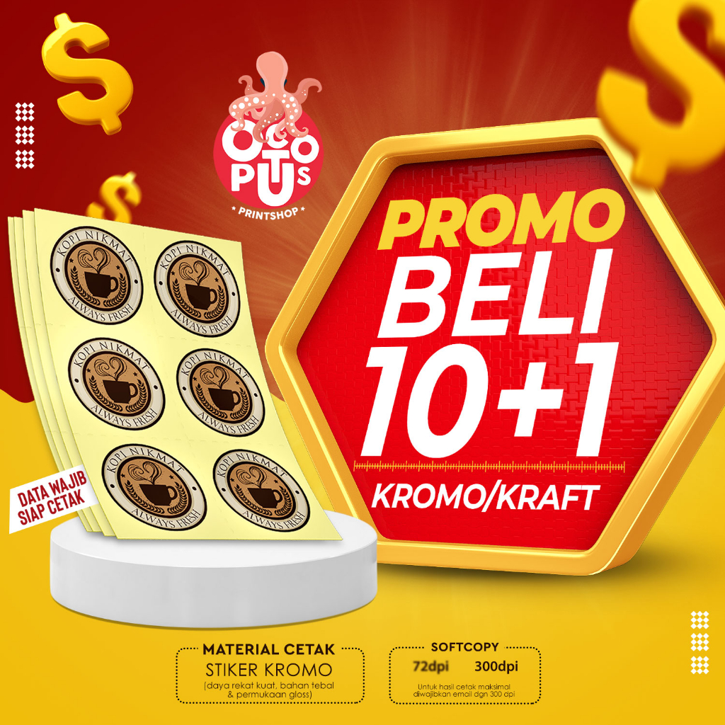 

Cetak Stiker Cromo Cut A3 Murah / Cetak Stiker Label Kemasan Makanan Minuman Online Shop Murah