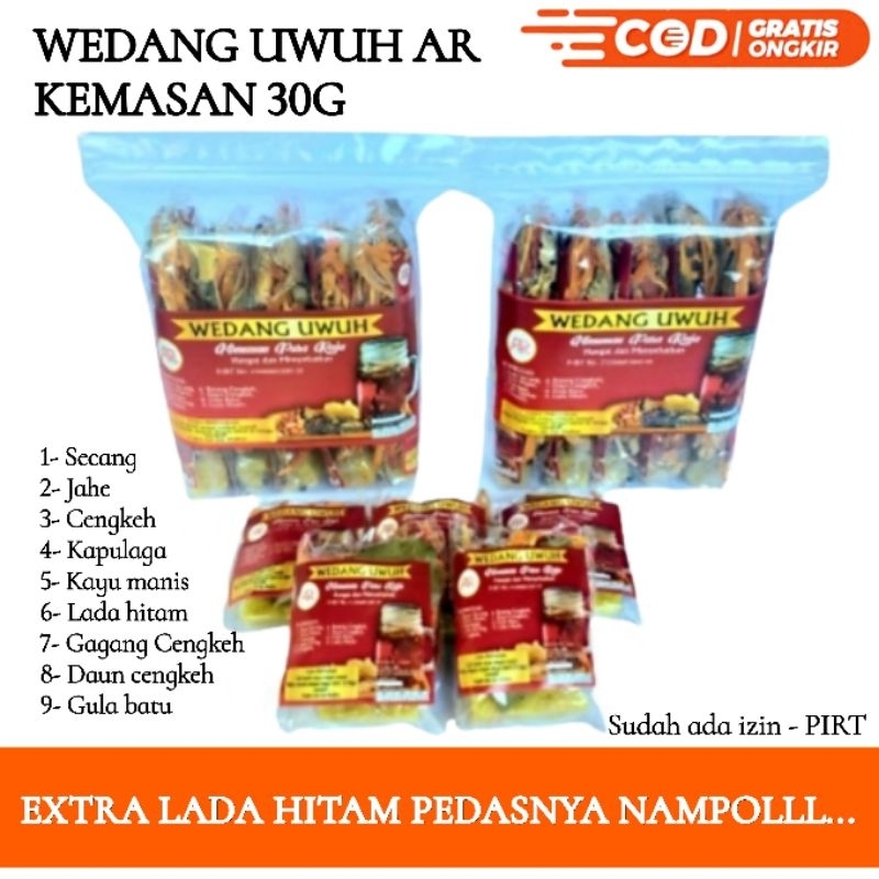 

[GROSIR] WEDANG UWUH AR KEMASAN BESAR 30gr +CAP