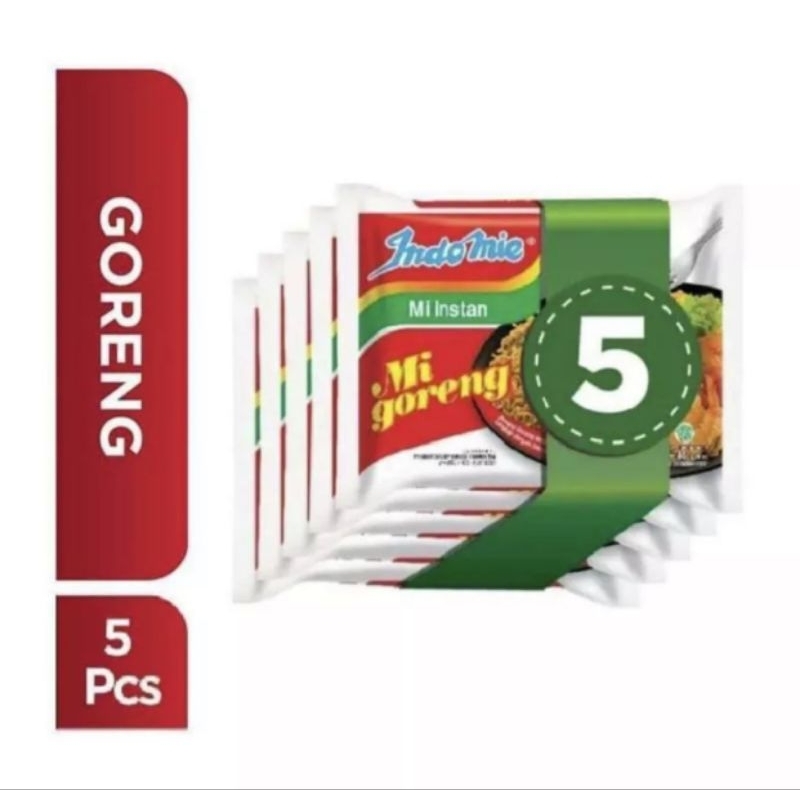 

paket 5 bungkus indomie goreng