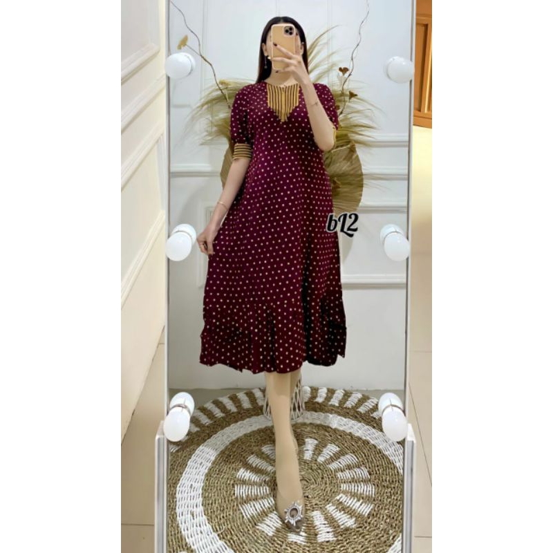 DRESS POLKA //DRESS RENDA MOTIF POLKA