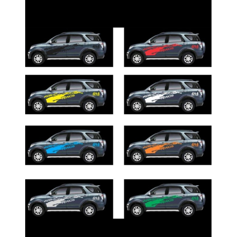 STIKER MOBIL TERIOS ADVENTURE 2 WARNA RIQUES SUKA SUKA