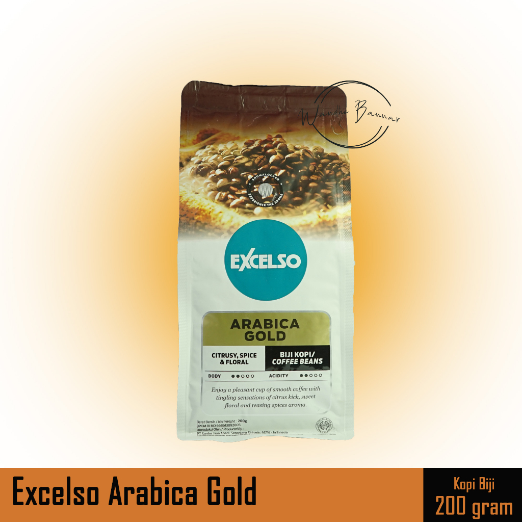 

Kopi Biji Excelso Arabica Gold 200g