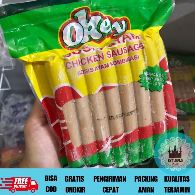 

OKEY SOSIS AYAM 500GR ISI 15 PCS