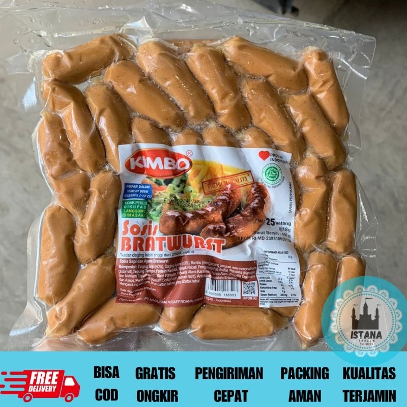 

KIMBO SOSIS BRATWURST COCKTAIL 450 GRAM