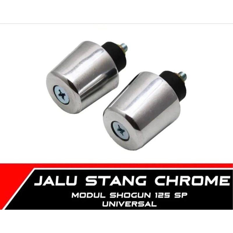 BANDUL STANG MOTOR CHROME SET SEPASANG JALU STANG MODEL ORI SILVER Nmax Pcx Beat Vario Scoopy Revo S