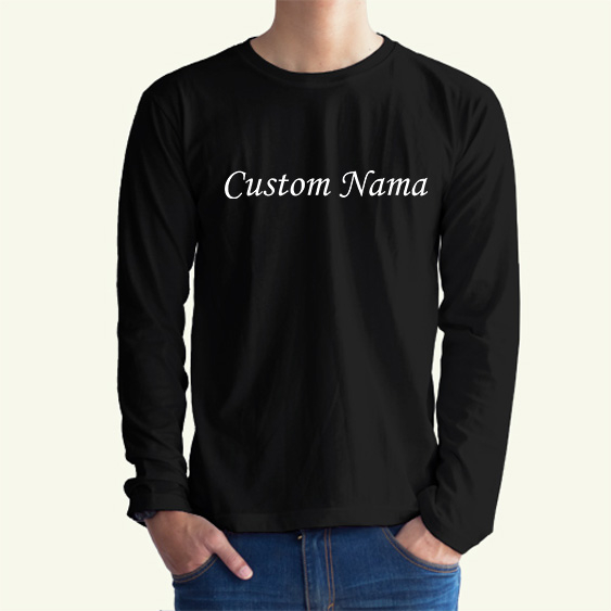 Kaos Dewasa Lengan Panjang Custom Bordir Nama