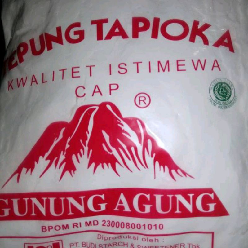 

TEPUNG TAPIOKA CAP GUNUNG AGUNG/500gr/Dizza Berkah