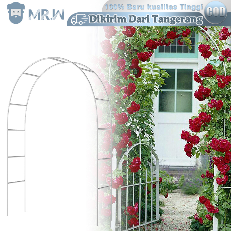 2leyer Pergola Besi Dekorasi 2,4m X 1,4m Lingkar Pergola Dekorasi Lingkar Besi Dekorasi