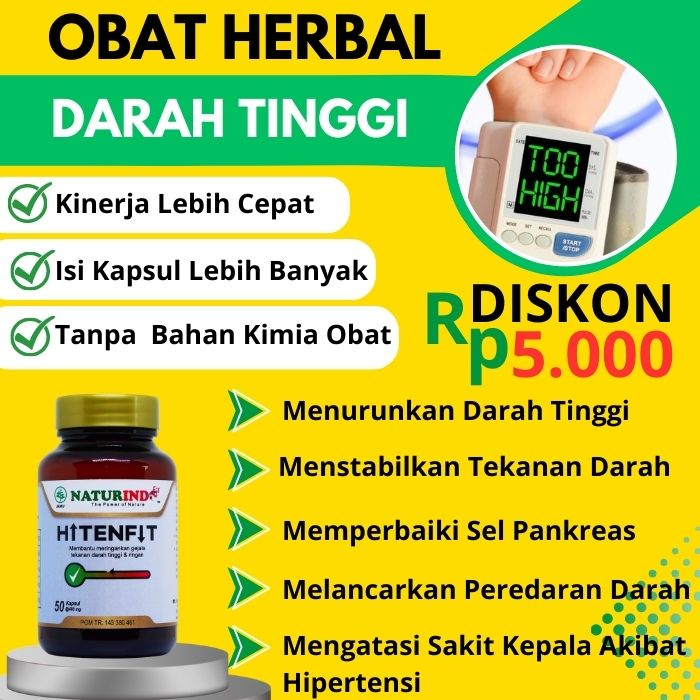 HITENFIT Obat Herbal Penurun Tekanan Darah Tinggi Obat Darah Tinggi