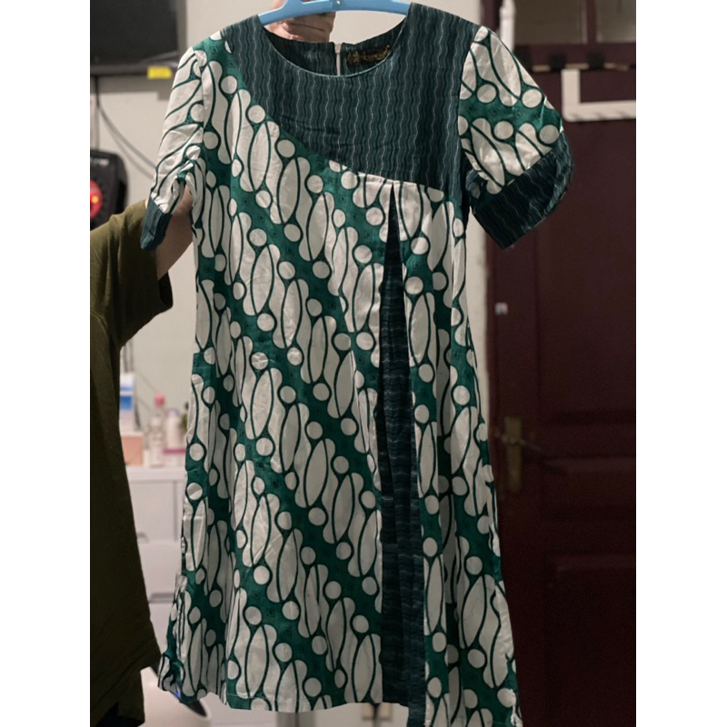 Baju kemeja miniDress Blouse batik branded wanita murah preloved bekas