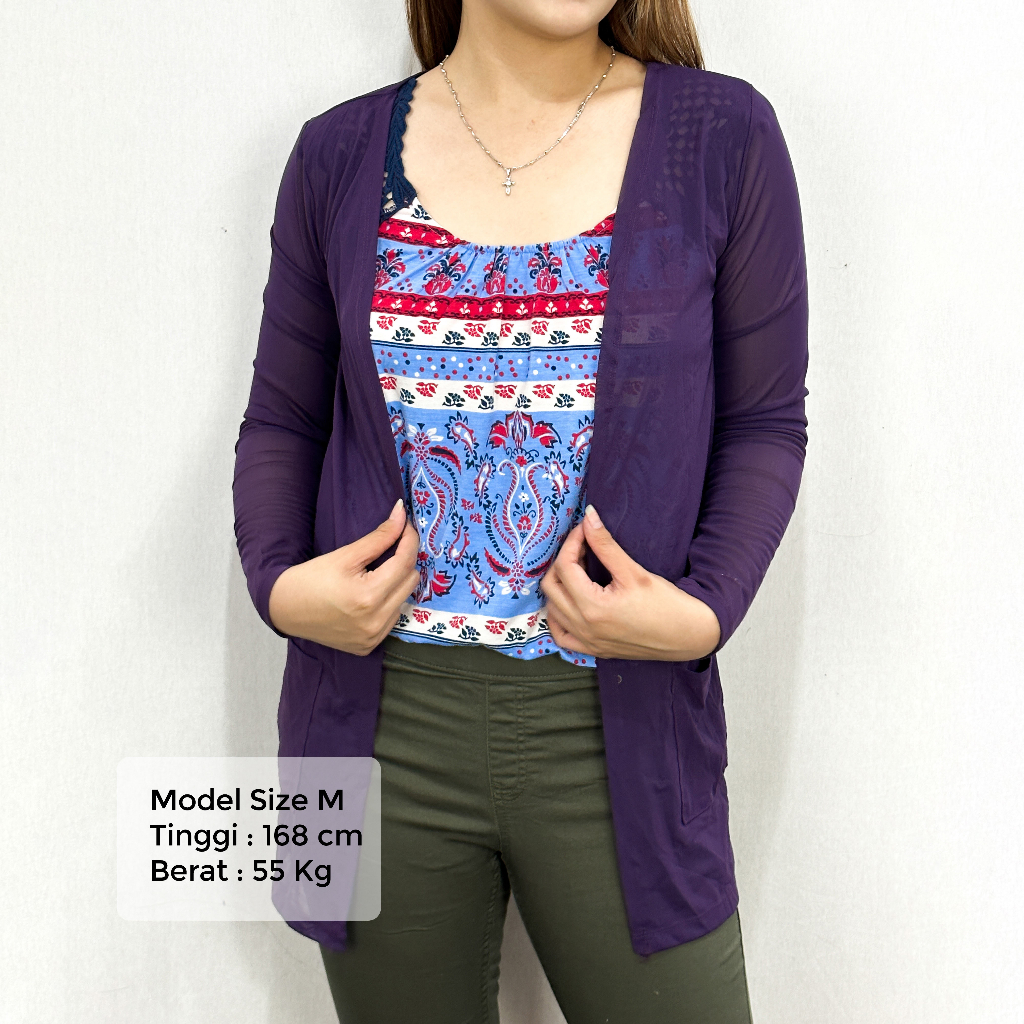 Cardigan Fit's Athletica Warna Abu | Pink | Ungu Muda| Ungu Tua | Gudang Bajoe M26
