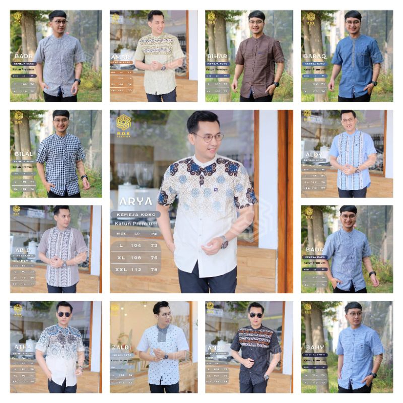 Atasan Pria KemKo (Kemeja Koko) Kattun Premium || By RDK Fashion